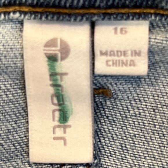 Tractr NEW Girls High Rise Weekender Distressed Blue Jeans Size 16 - Picture 6 of 10